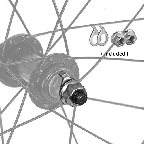 Image of JOYSTAR 12 14 16 18 20 Inch Kids Bike Front Wheels Replacement Bicycle Wheels with 12-20 Inch Solid Air Rubber Tire & Inner Tube Don't Fit Huffy Bike Black & White