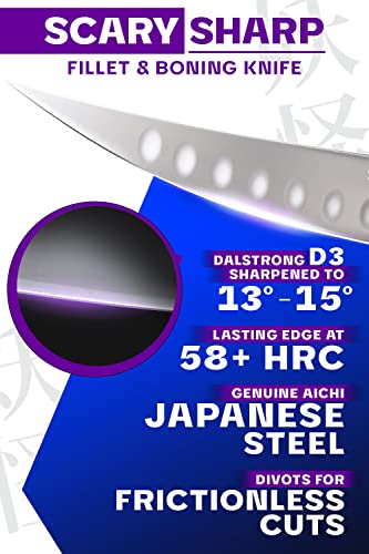 DALSTRONG Phantom Series - Japanese High-Carbon - AUS8 Steel - Sheath (6.5" Boning & Fillet)