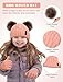 Senker Fashion Winter Beanie Kids Hat and Gloves Set for Girls Boys Toddler Pompom Knit Fleece Lined for Cold Weather