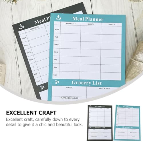 Cuaderno planificador semanal de comidas en papel reutilizable de 2 piezas 4