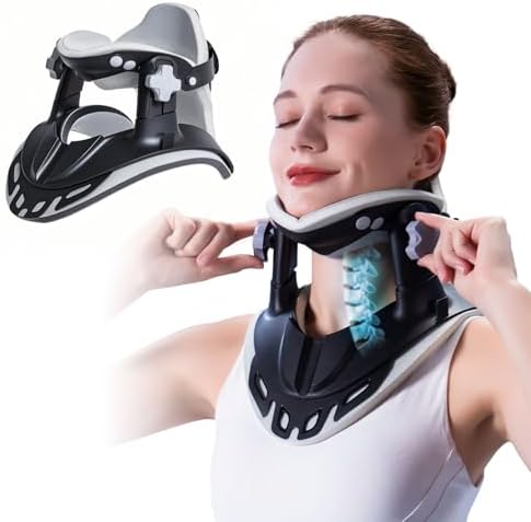 ALPHAY Neck Stretcher Cervical Traction, Neck Braces for Neck Pain and Support, Adjustable Cervical Traction Devices for Home Use, Neck Decompression Device and Revive Cervical Spine