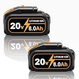 2Pack Batterie 20V 8.0Ah pour WORX PowerShare