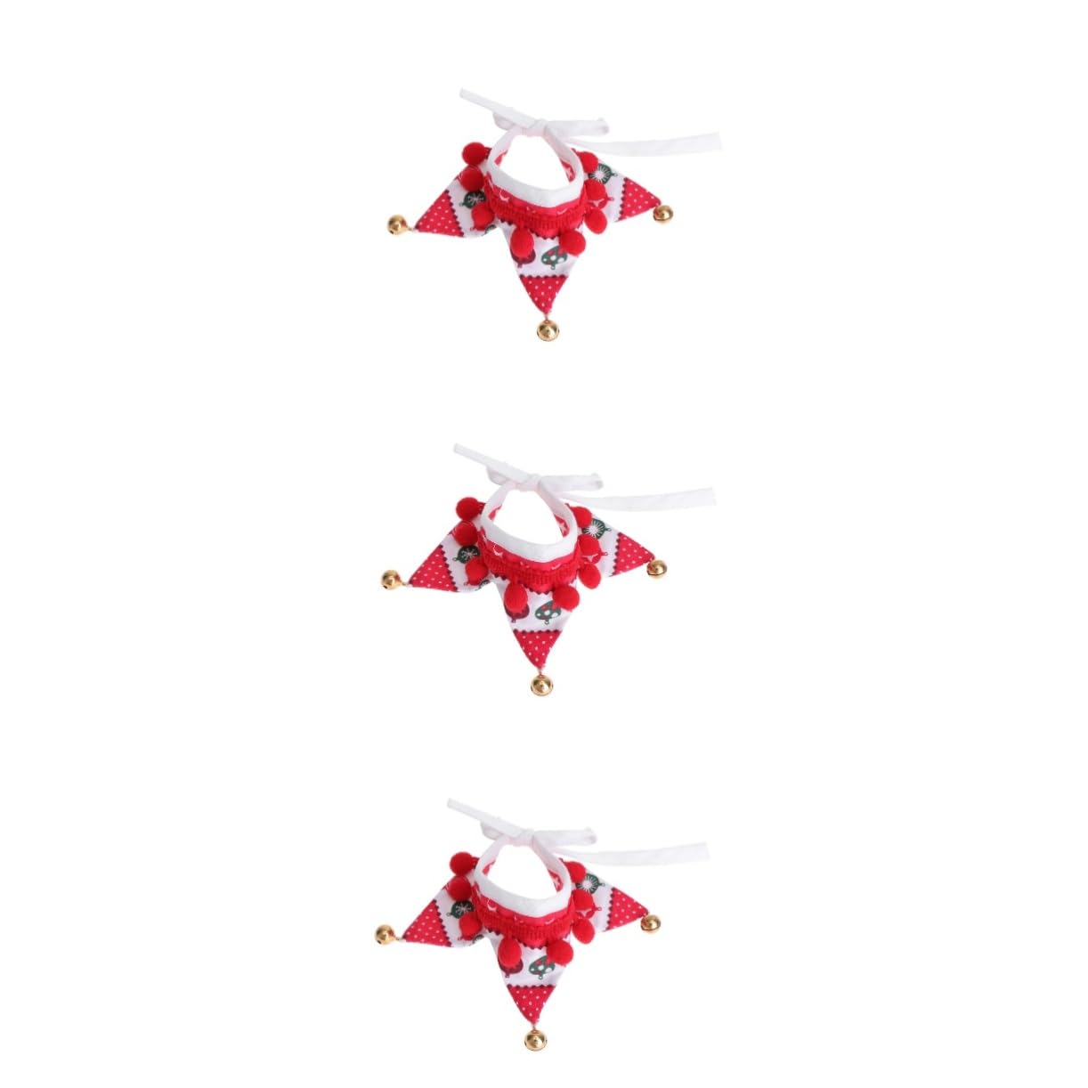 Écharpe de cou triangulaire pour animaux avec foulard cloche de Noël