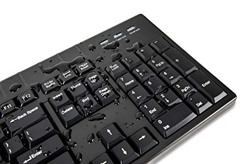 Wetkeys Professional-Grade Full-Size Abs Plastic Waterproof Keyboard With 10-Key Number-Pad (Usb) (Black) | Kbwkabs104-Bk #TOP3