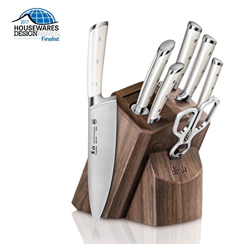 Cangshan S1 Series 1022575 German Steel Forged 8-Piece Knife Block Set, Walnut