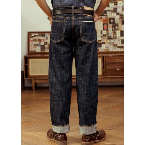 Vintage Red Tornado Men's Jeans Loose Fit Straight Leg 14oz Selvedge Jean Denim Pants Relaxed Hight Rise Retro2