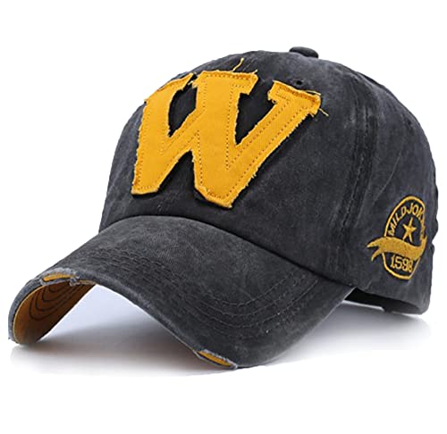 Gorra de béisbol vintage de mezclilla bordada unisex