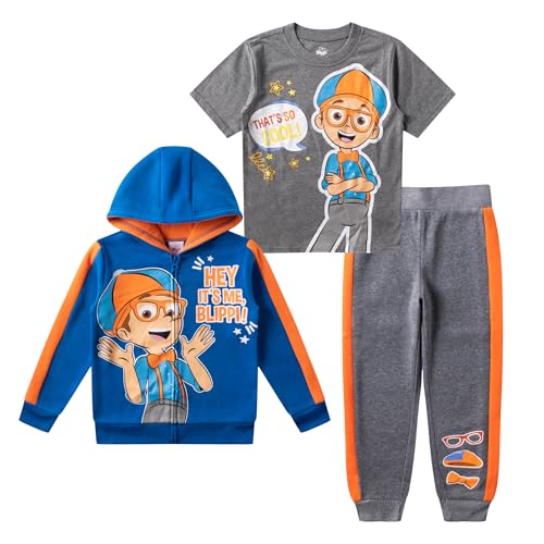 Evita problemas al vestir a tu hijo con el conjunto Blippi de camisetas y sudadera