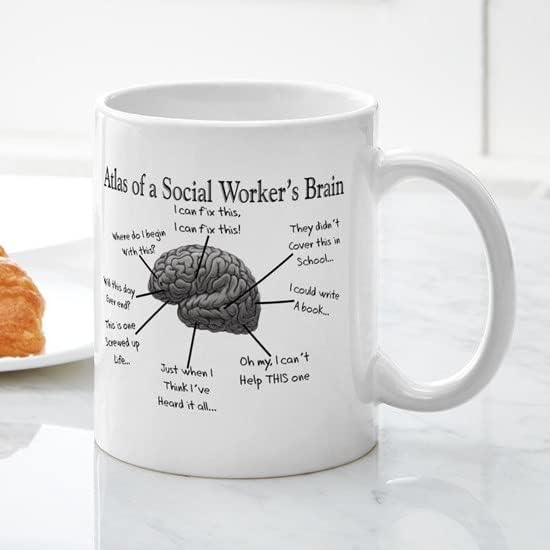 Miniatura 5 de CafePress Atlas Of A Social Workers - Taza de café de cerámica (11 oz)