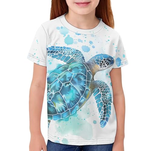 Xhuibop Kids Tshirts Girls Boys 3-16 Years Summer Clothes for Teens Loose Fitting Tops4