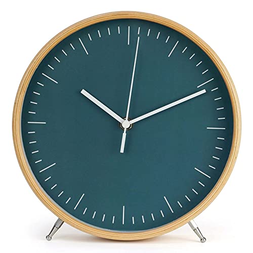 HZYDD Reloj Decro de Cuarzo de 8 Pulgadas, Funciona con Pilas, fácil de Leer, Relojes de Pared Negros de Cuarzo Que no Hacen tictac, Reloj Decorativo para el hogar, la Oficina Cover
