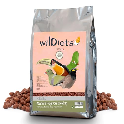 Psittacus Medium Frugivore Breeding 6.6 lb | Low-Iron Breeding Pellet Diet for Medium Sized Fruit Eating Softbills Toucans Mynahs Turacos | Premium Food for Birds, 100% no-GMO