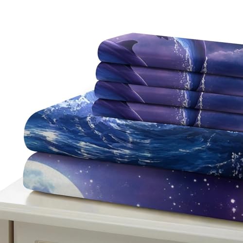 Parure de lit dauphin 3D super douce housse de couette haut de gamme - 7