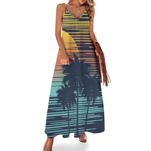 Robe sans manches été Cocotier Rétro pour rester fraîche et élégante en voyage longue distance