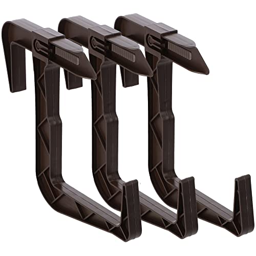 KADAX Porta della scatola di fiori senza perforazione, supporto per scatola di balcone nel set, ganci e supporto regolabili per fiore, supporto per bocce per balcone e da davalna (3 pezzi, ma