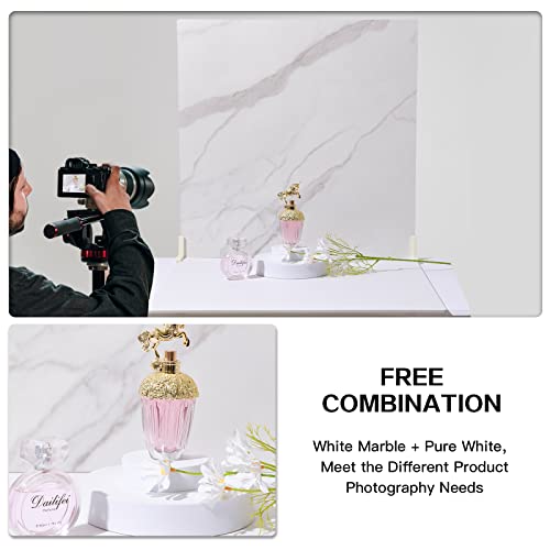 BEIYANG tableros de fondo para fotografía mármol 24x24 pulg miniatura 5