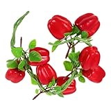 Artibetter Adorno Vegetal Simulado de Guindilla Roja Artificial de Plástico Realista para Accesorios Fotográficos en Ambientación de Cocina y Casa