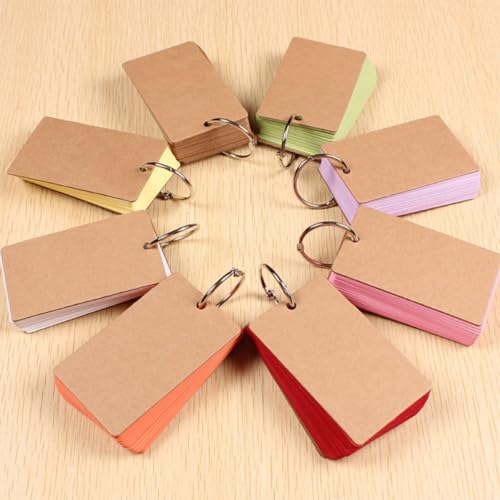 Tarjetas de estudio con anillas de papel kraft, el material escolar ideal para repasar 7