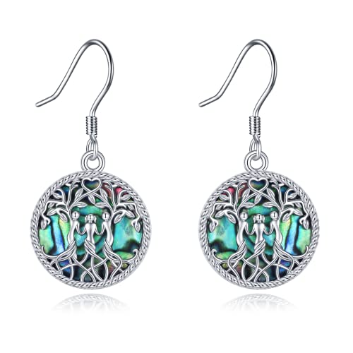 Image of YFN Sister Earrings Gifts from Sister, Sterling Silver Crystal Sister Earrings Jewelry, Birthday Jewelry Gift for Sisters