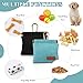 2Pcs Dog Treat Pouches for Pet Training, Hand Free Puppy Dogs Treat Bag with Carabiner, Portable Auto Closing Pet Dog Walking Bag for Travel or Outdoor Use, Pets Feed Snack Reward Pocket- Green, Black