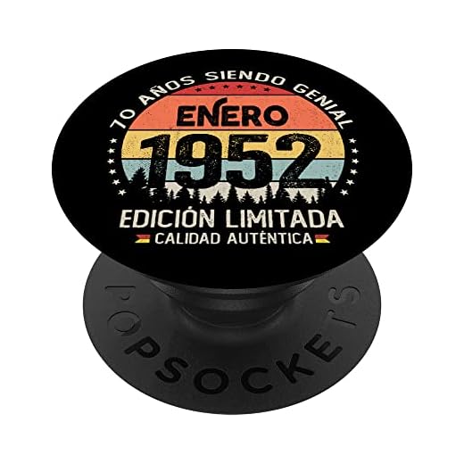 Regalo 70 años Cumpleaños Hombre Mujer - Enero 1952 PopSockets PopGrip Intercambiable