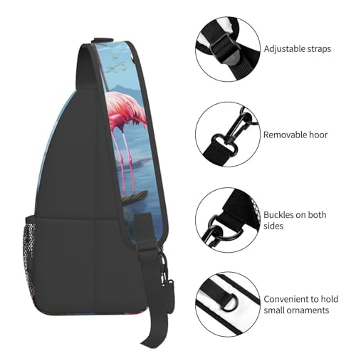 Bolso bandolera unisex tipo sling negro para viaje miniatura 4