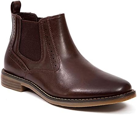 Deer Stags Boy's Malcolm JR Chelsea Boot, Dark Brown, 3 Big Kid | Image 3