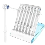 Replacement Tips for Waterpik Water Flosser (6 Brush Head Tips & Storage Case Bundle)