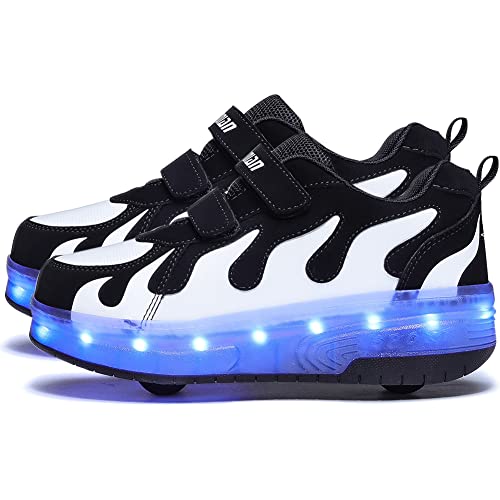 Mejores precios y opiniones de Zapatillas patines Top diez. 25 AIkuass Zapatos con Ruedas para niñas, niños, Patines con Ruedas, Zapatillas LED para niños
