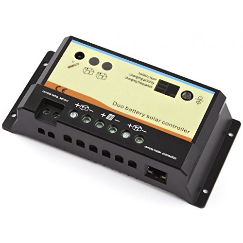 Regulator słoneczny 10A 12V / 24V dla dwóch baterii