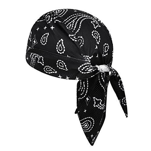 TINAYAUE Bandana de Cyclisme Séchage Rapide | Bonnet Respirant Anti-UV | Bandana Moto Motif Paisley Cool Unisexe | Style Streetwear Idéal pour Vélo,...