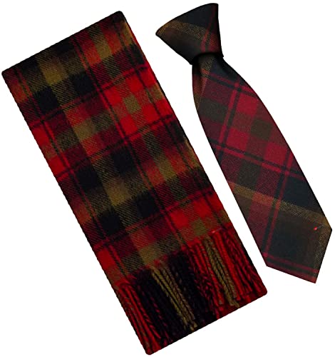 Écharpe et cravate Tartan Maple Leaf en pure laine d'agneau I LUV LTD