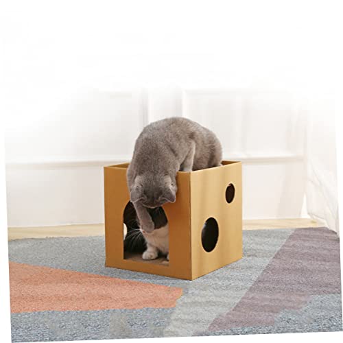 GANAZONO casa de gato arranhadores para gatos gato arranhando casa brinquedos espreguiçadeira fornec