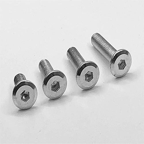 20pcs M6 Flat Round Head Hex Furniture Screw Oblique Large Flats Socket Heads Cap Screws Flange Bolt 10-65mm - (Size: M6/ 65mm) SCRW-194382 Kolloee(M6/65mm)