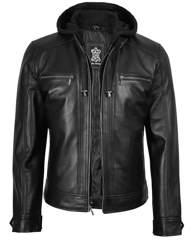 fjackets Men Leather Bomber Jacket - Real Lambskin Men's Leather Jackets with Detachable Hood Casual Leather Jackets For Mens3