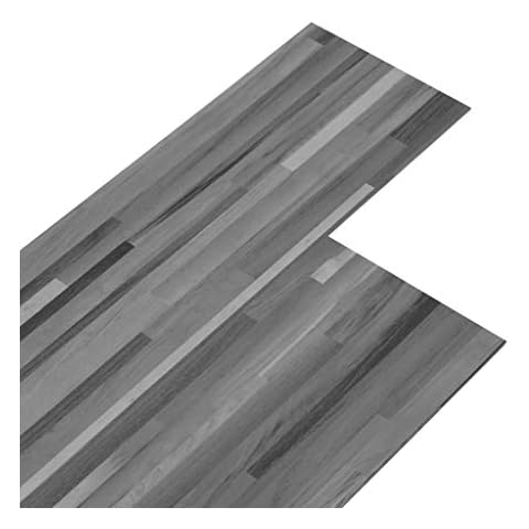Irfora PVC-Laminat-Dielen PVC-Bodenbelag-Set Selbstklebend 5,02 m² 2 mm Selbstklebend Gestreift Grau/Industriell Holz/Gestreift Holz Strapazierfähig und rutschfest Cover