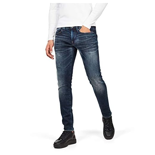 G-STAR RAW Revend Skinny Vaqueros, Worn In Wave Destroyed 8968-A967, 36W / 34L para Hombre