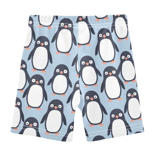 Penguin Pattern Girls Shorts Elastic Waist Sports Shorts Girls Leggings Pants for 4-10 Years2
