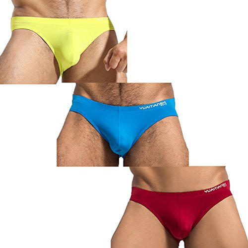 BRAVE PERSON - BRAVE PERSON A1168 Silky Soft Shorts Men Bikini Underwear - Wide Belt Toning Briefs - Best Deal on Amazon