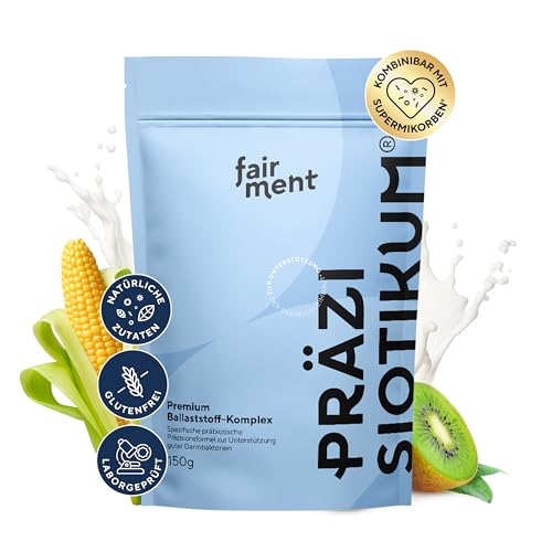 fairment Präzisiotikum® - Premium Ballaststoff-Komplex | Einfache Anwendung | Mit Experten entwickelt | Ohne Zusatzstoffe | Laktosefrei, Glutenfrei | 30 Tage Vorrat |150g Ballaststoffe Pulver