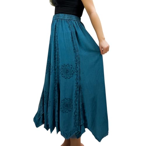 Agan Traders 2025 Spring Bohemian Skirts for Women - Embroidered Women's Maxi Skirts2