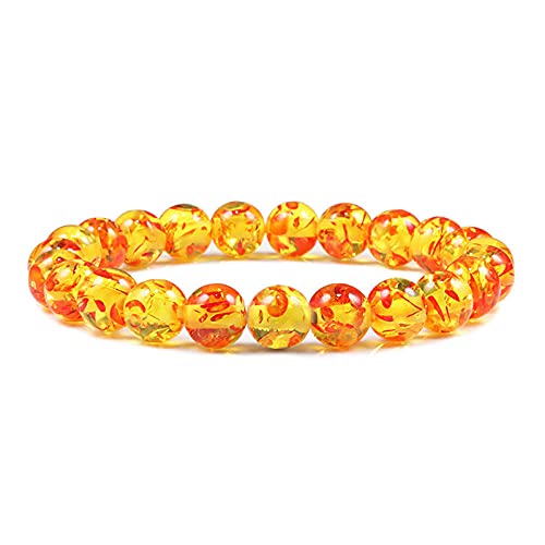 8mm Perlen Armbänder Natürlicher Tiger Eye Lava Stein Heilung Abstand Armband Für Männer Frauen Freund Geschenke Charme Strang Schmuck-Bernstein_CHINA Cover