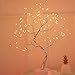 POHOVE 18/20'' de Mesa Árbol Bonsái Luz LED Luces Firefly Pearl Árbol Lámpara USB Artificial Lámpara Árbol Lámpara Decoración con Pantalla Táctil Interruptor Alambre de Cobre Árbol Luces 36/108 Leds