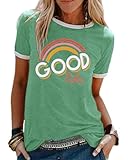 heekpek T-Shirt Femme Été Chemisier Chic T-Shirts Blouse Col Rond Tops Manches Courtes T S...