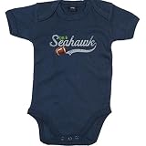 I'm a Seahawk Premium Babybody American Football Super Bowl NFL Mädchen und Jungen Kurzarmbody, Farbe:Blau (Nautical Navy BZ10);Größe:6-12 Monate