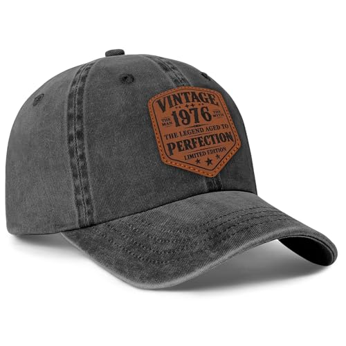 Image of 50th 40th 30th 60th Birthday Gifts Men Women 1976 1986 1996 Hat | Vintage Baseball Cap 50 40 30 60 Years Old Birthday Gifts for Him Her Party Favors Decorations