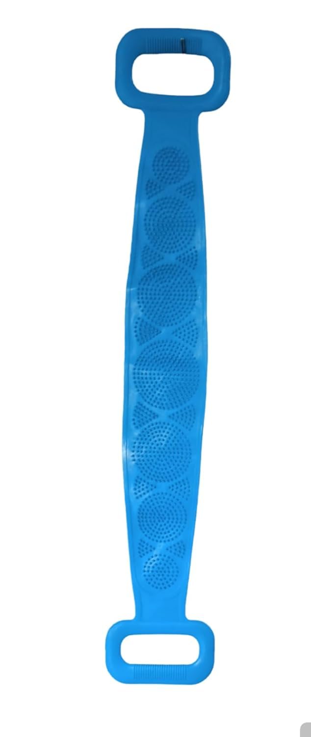 Body Back Scrubber Double Side Bathing Brush for Skin Deep Cleaning Massage | Dead Skin Removal Exfoliating Belt For Shower| Easy To Clean| body Brush For Bathing-image-26
