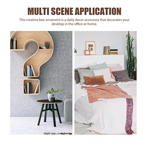 Wakauto Brass Bee Figurine Retro Miniature Insect Statue Feng Shui Animal Garden Sculpture Desktop Ornament For Spring Easter Home Decor Golden #TOP2