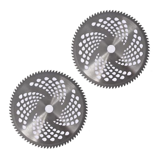 labwork 2-Pack 10Inch 80T Carbide Tip Brush Blades for Cutting Wood Bush