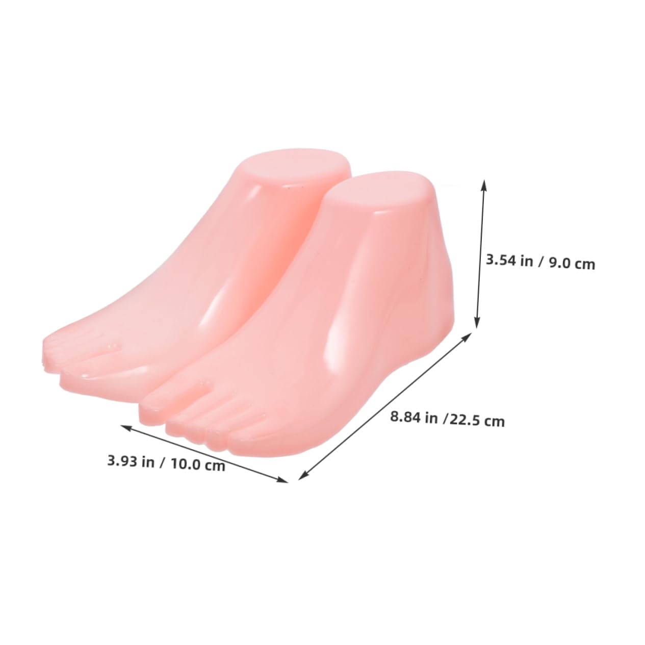 KICHOUSE 2Pairs Foot Mannequin Display Stand for Socks Shoes Plastic Sock Model for Retail Store Presentation Adult Foot Form for Enhanced Merchandise Showcase